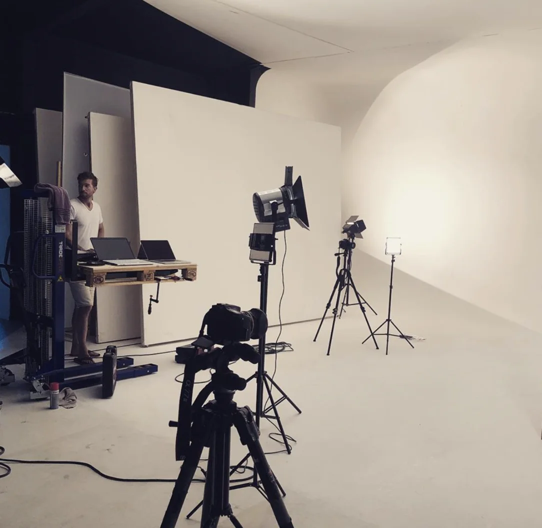 Blick hinter die Kulissen eines Fotostudios